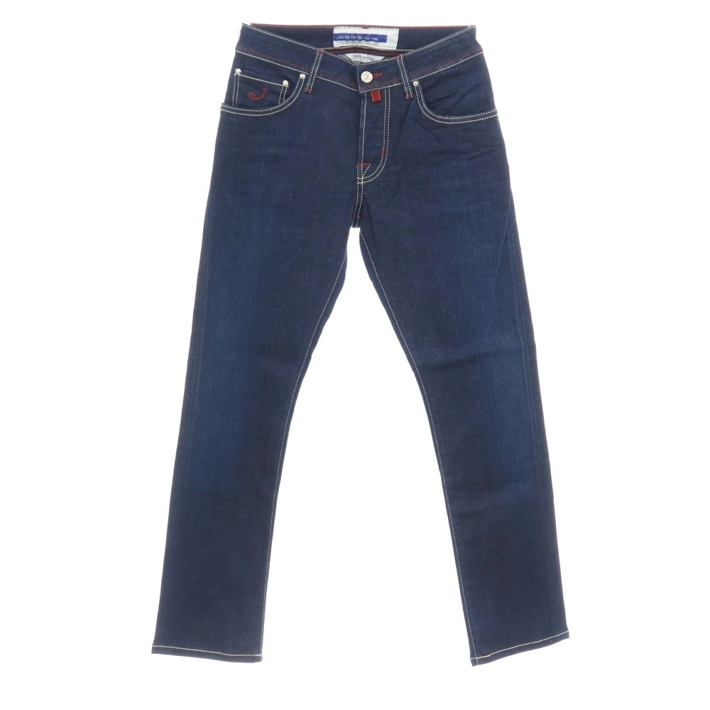 【中古】【未使用】ヤコブコーエン JACOB COHEN NICK ストレッチ コットンエラストマルチエステル デニムパンツ ジーンズ ネイビー【サイズ28】【 状態ランクS 】【 メンズ 】