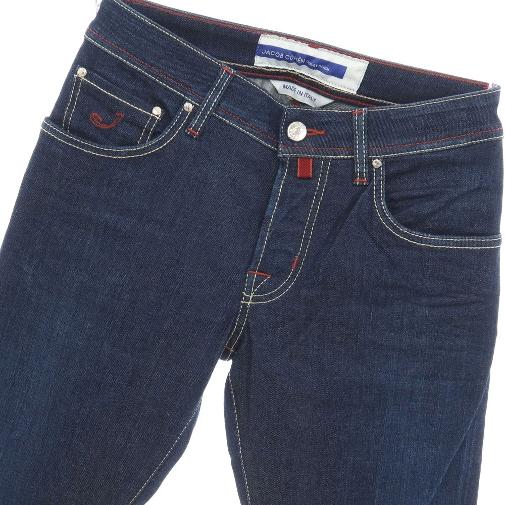 【中古】【未使用】ヤコブコーエン JACOB COHEN NICK ストレッチ コットンエラストマルチエステル デニムパンツ ジーンズ ネイビー【サイズ28】【 状態ランクS 】【 メンズ 】