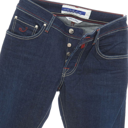【中古】【未使用】ヤコブコーエン JACOB COHEN NICK ストレッチ コットンエラストマルチエステル デニムパンツ ジーンズ ネイビー【サイズ28】【 状態ランクS 】【 メンズ 】