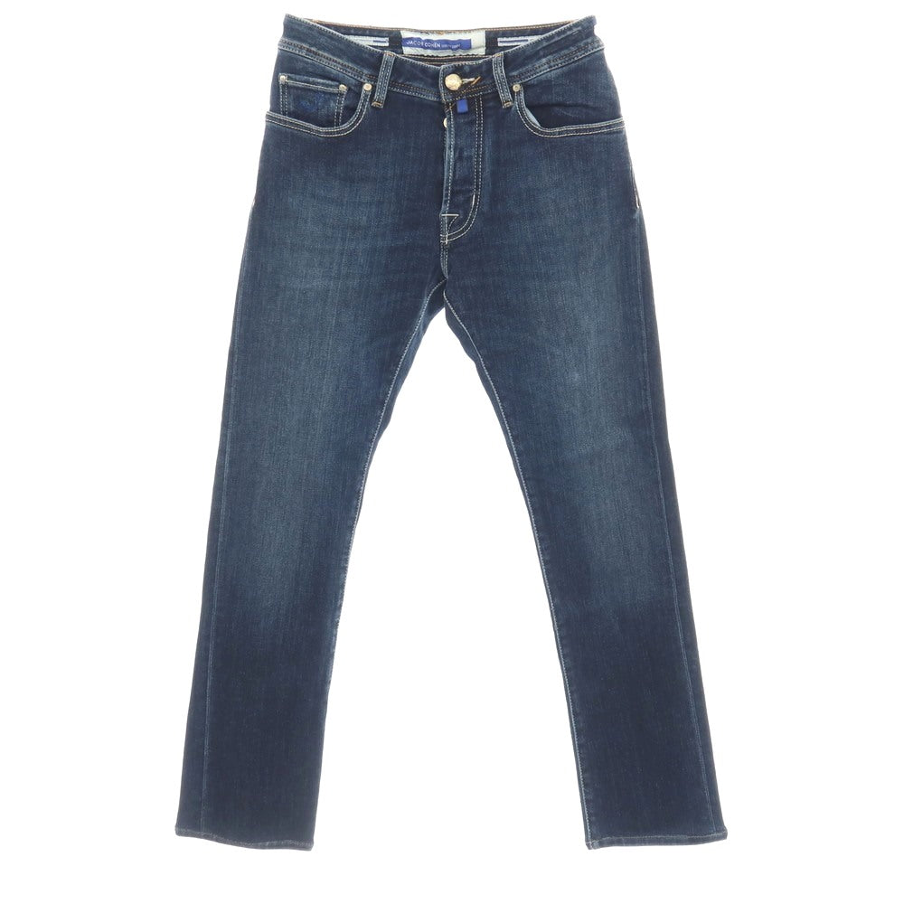 【中古】【未使用】ヤコブコーエン JACOB COHEN BARD ストレッチ コットンポリエスエル デニムパンツ ジーンズ ネイビー【サイズ28】【 状態ランクS 】【 メンズ 】