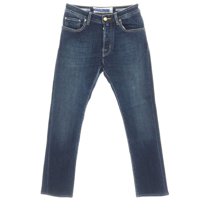 【中古】【未使用】ヤコブコーエン JACOB COHEN BARD ストレッチ コットンポリエスエル デニムパンツ ジーンズ ネイビー【サイズ28】【 状態ランクS 】【 メンズ 】