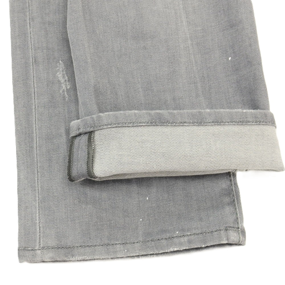 【中古】ヤコブコーエン JACOB COHEN NICK ダメージ＆ペイント加工 ストレッチ コットン デニムパンツ ジーンズ グレー【サイズ28】【 状態ランクA 】【 メンズ 】