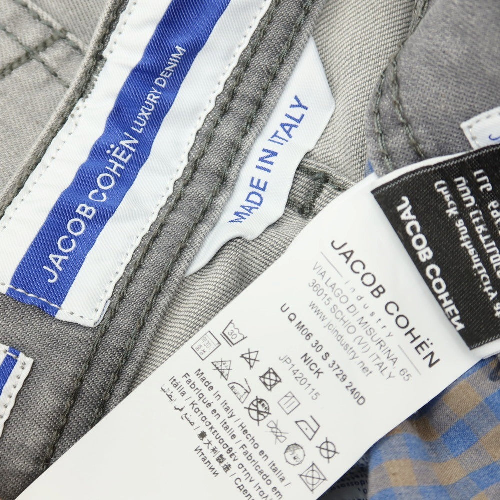 【中古】ヤコブコーエン JACOB COHEN NICK ダメージ＆ペイント加工 ストレッチ コットン デニムパンツ ジーンズ グレー【サイズ28】【 状態ランクA 】【 メンズ 】