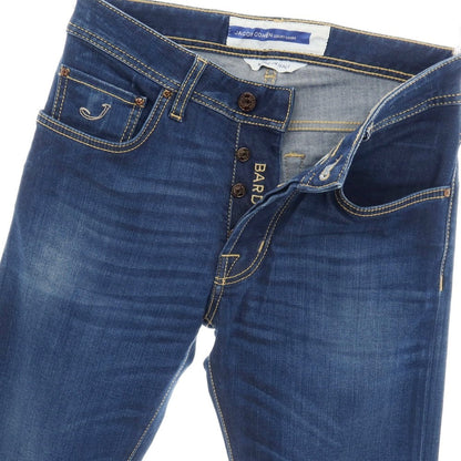 【中古】ヤコブコーエン JACOB COHEN BARD ストレッチ レーヨンコットンリヨセルポリエステル デニムパンツ ジーンズ ネイビーブルー【サイズ28】【 状態ランクA 】【 メンズ 】