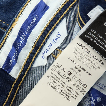 【中古】ヤコブコーエン JACOB COHEN BARD ストレッチ レーヨンコットンリヨセルポリエステル デニムパンツ ジーンズ ネイビーブルー【サイズ28】【 状態ランクA 】【 メンズ 】