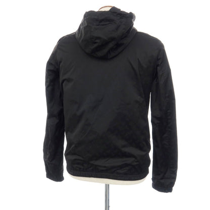 【中古】ヘルノ Herno リバーシブル モノグラム柄ジャカード＆ストレッチメッシュ フーデッドブルゾン ブラック【サイズ46】【 状態ランクA 】【 メンズ 】