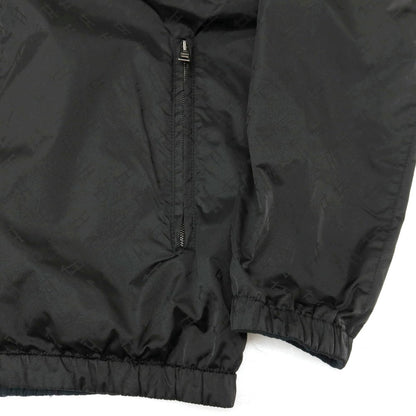 【中古】ヘルノ Herno リバーシブル モノグラム柄ジャカード＆ストレッチメッシュ フーデッドブルゾン ブラック【サイズ46】【 状態ランクA 】【 メンズ 】
