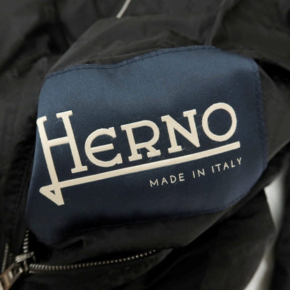【中古】ヘルノ Herno リバーシブル モノグラム柄ジャカード＆ストレッチメッシュ フーデッドブルゾン ブラック【サイズ46】【 状態ランクA 】【 メンズ 】