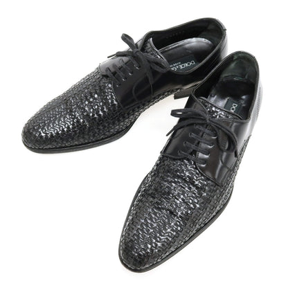 【中古】ドルチェアンドガッバーナ DOLCE&amp;GABBANA レザー ドレスシューズ ブラック【サイズ5.5】【 状態ランクB 】【 メンズ 】