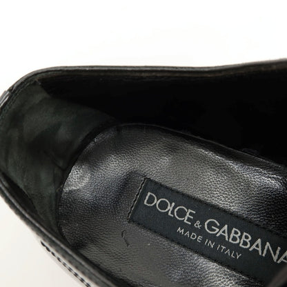 【中古】ドルチェアンドガッバーナ DOLCE&amp;GABBANA レザー ドレスシューズ ブラック【サイズ5.5】【 状態ランクB 】【 メンズ 】
