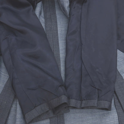 【中古】リングヂャケット RING JACKET ウールシルクリネン 6B ダブルブレスト テーラードジャケット ネイビー【サイズ48】【 状態ランクC 】【 メンズ 】