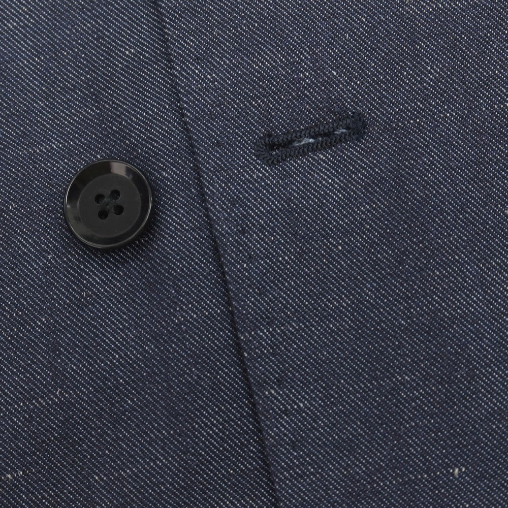 【中古】リングヂャケット RING JACKET ウールシルクリネン 6B ダブルブレスト テーラードジャケット ネイビー【サイズ48】【 状態ランクC 】【 メンズ 】
