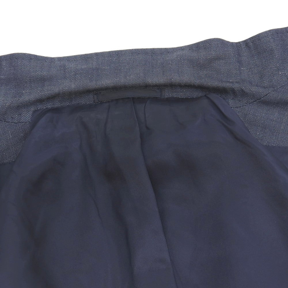 【中古】リングヂャケット RING JACKET ウールシルクリネン 6B ダブルブレスト テーラードジャケット ネイビー【サイズ48】【 状態ランクC 】【 メンズ 】