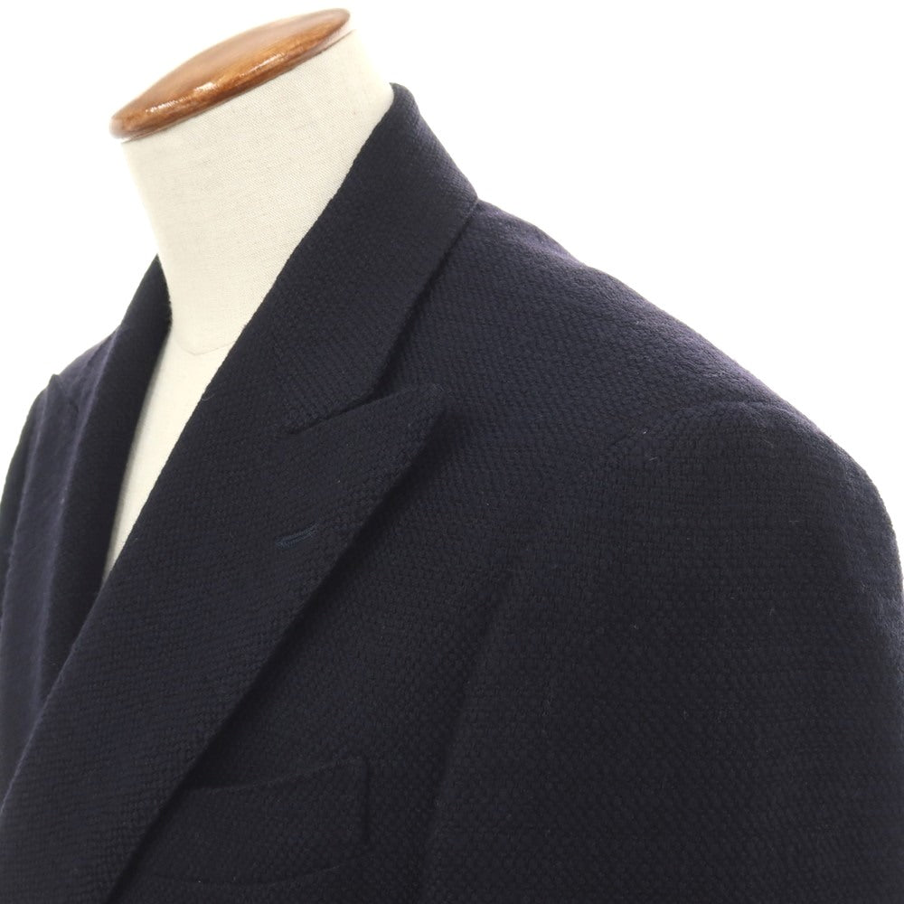 【中古】リングヂャケット RING JACKET New Balloon ウール ダブル6B テーラードジャケット ネイビー【サイズ48】【 状態ランクC 】【 メンズ 】