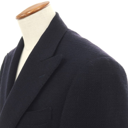 【中古】リングヂャケット RING JACKET New Balloon ウール ダブル6B テーラードジャケット ネイビー【サイズ48】【 状態ランクC 】【 メンズ 】