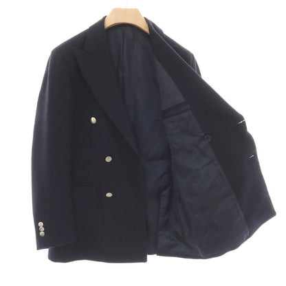 【中古】リングヂャケット RING JACKET New Balloon ウール ダブル6B テーラードジャケット ネイビー【サイズ48】【 状態ランクC 】【 メンズ 】