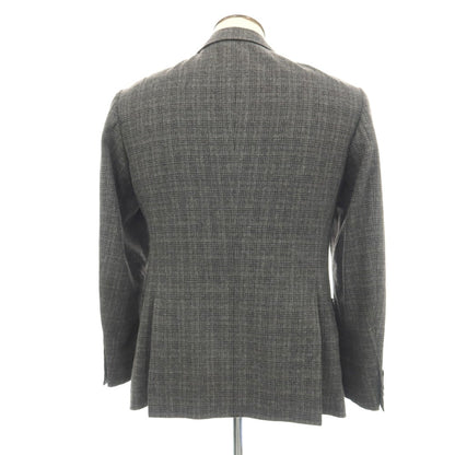 【中古】リングヂャケット RING JACKET BARNEYS NEW YORK別注 ウールナイロン チェック 3B テーラードジャケット グレー【サイズ50】【 状態ランクC 】【 メンズ 】