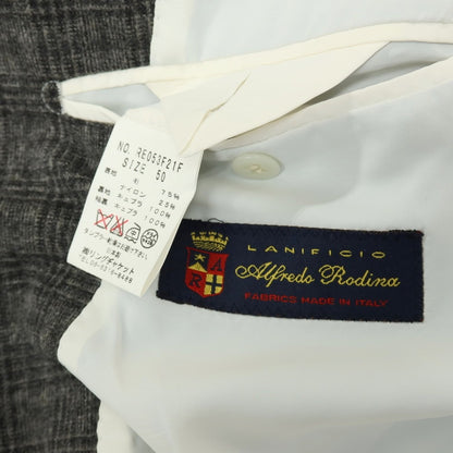 【中古】リングヂャケット RING JACKET BARNEYS NEW YORK別注 ウールナイロン チェック 3B テーラードジャケット グレー【サイズ50】【 状態ランクC 】【 メンズ 】