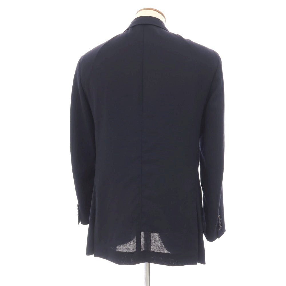 【中古】ラファエル カルーゾ CARUSO Raffaele Caruso ANGELO MARINO NAPOLI別注 ウール 3B テーラードジャケット ネイビー【サイズ48】【 状態ランクC 】【 メンズ 】