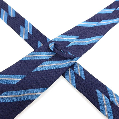 【中古】タイユアタイ TIE YOUR TIE シルク ストライプ柄ネクタイ ネイビーxブルー【 状態ランクB 】【 メンズ 】