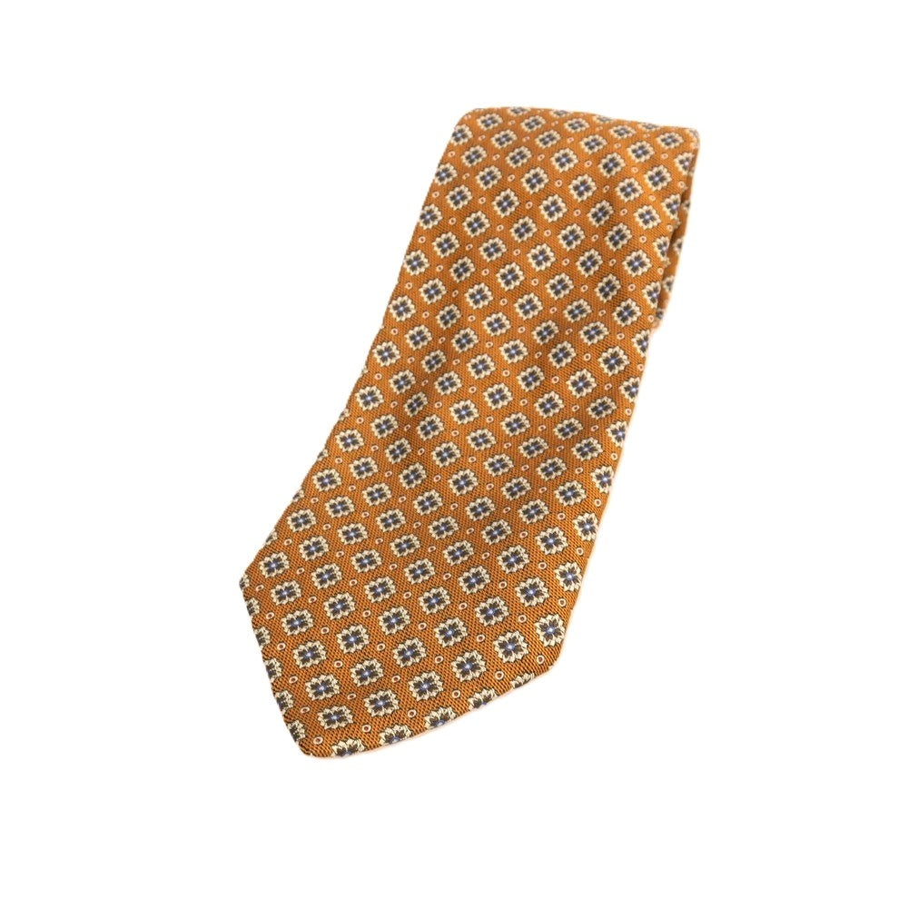 【中古】タイユアタイ TIE YOUR TIE シルク 小紋柄ネクタイ ライトブラウン【 状態ランクB 】【 メンズ 】