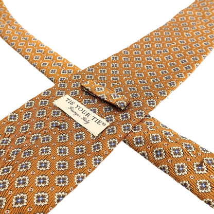 【中古】タイユアタイ TIE YOUR TIE シルク 小紋柄ネクタイ ライトブラウン【 状態ランクB 】【 メンズ 】