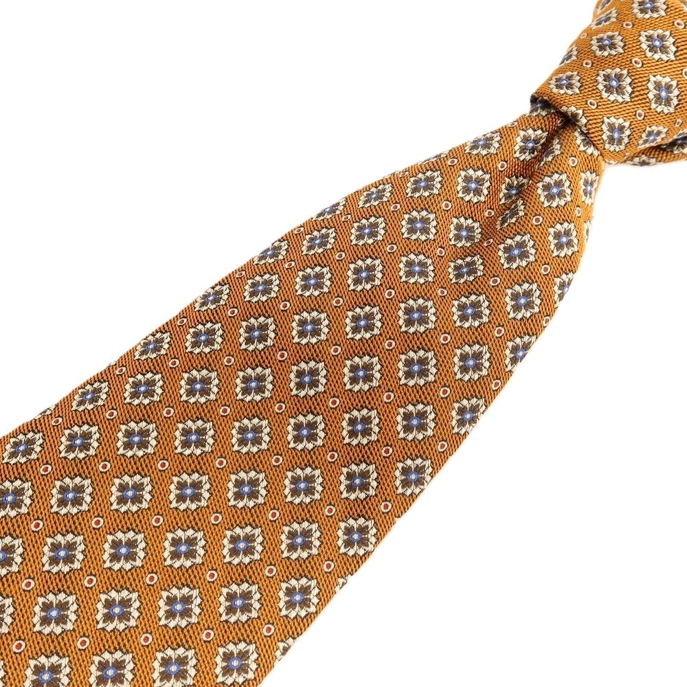 【中古】タイユアタイ TIE YOUR TIE シルク 小紋柄ネクタイ ライトブラウン【 状態ランクB 】【 メンズ 】