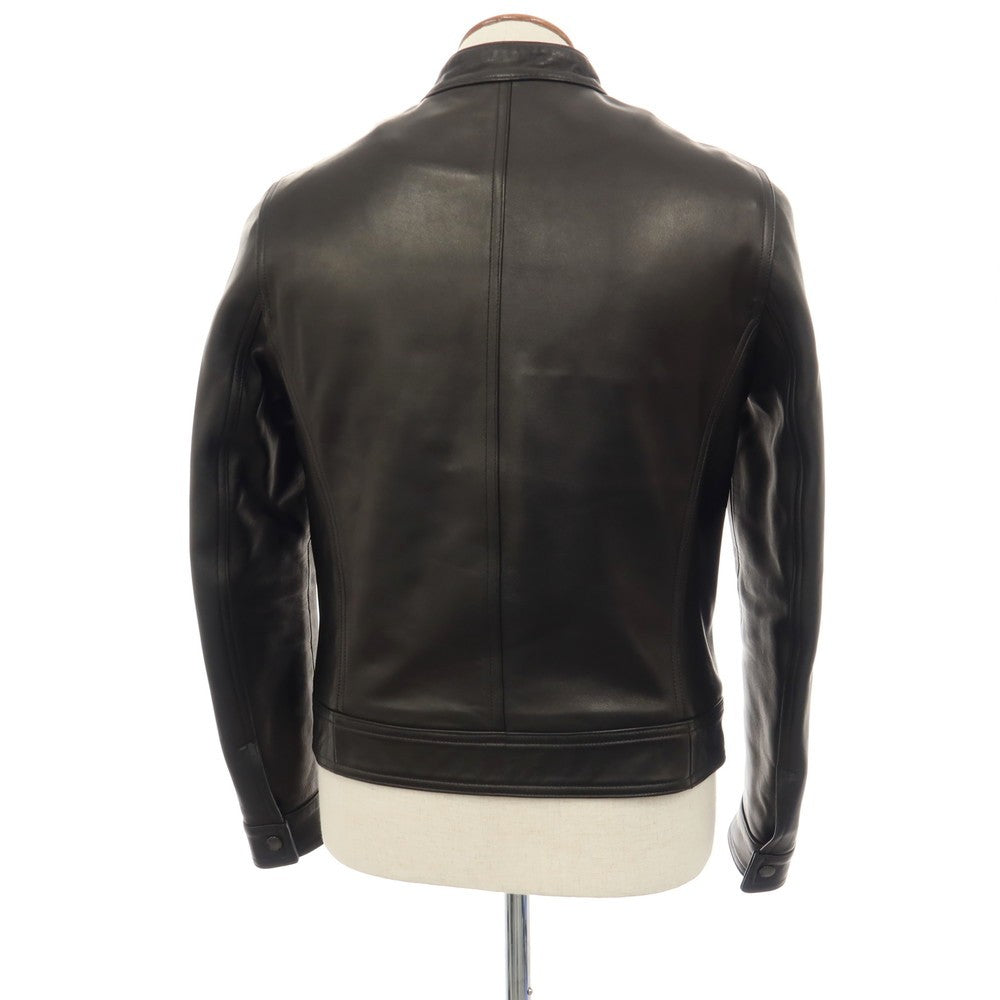 【中古】エンメティ EMMETI JURI LUX ラムスキン レザー シングル ライダースジャケット ブラック【サイズ48】【 状態ランクB 】【 メンズ 】