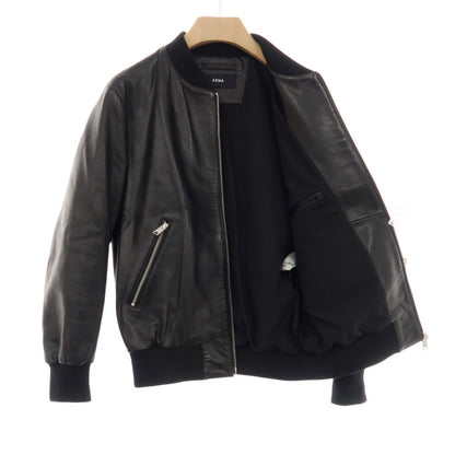 【中古】アルマ ARMA LAMB SILKY ラム レザーブルゾン ブラック【サイズ48】【 状態ランクB 】【 メンズ 】