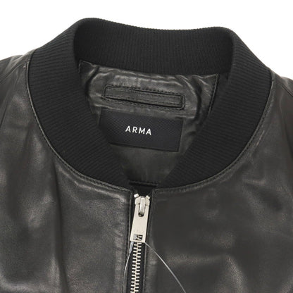【中古】アルマ ARMA LAMB SILKY ラム レザーブルゾン ブラック【サイズ48】【 状態ランクB 】【 メンズ 】