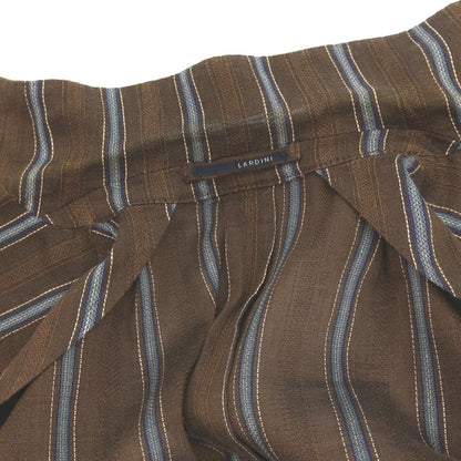 【中古】ラルディーニ LARDINI リネンコットン ストライプ 3B テーラードジャケット ブラウンxブルー【サイズ46 7REG】【 状態ランクD 】【 メンズ 】
