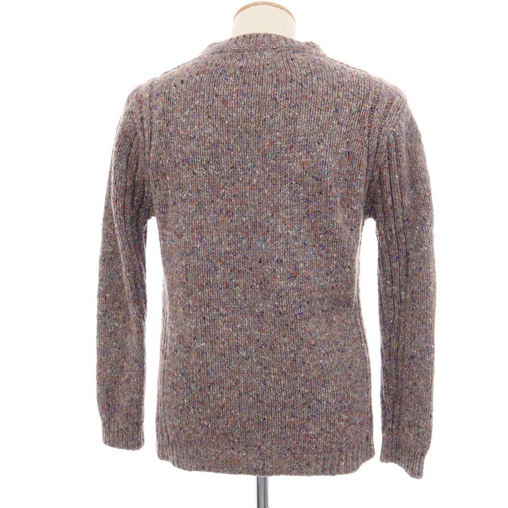 【中古】フィッシャーマン FISHERMAN OUT OF IRELAND ウール クルーネック プルオーバーニット パープル系xマルチカラー【サイズS】【 状態ランクB 】【 メンズ 】