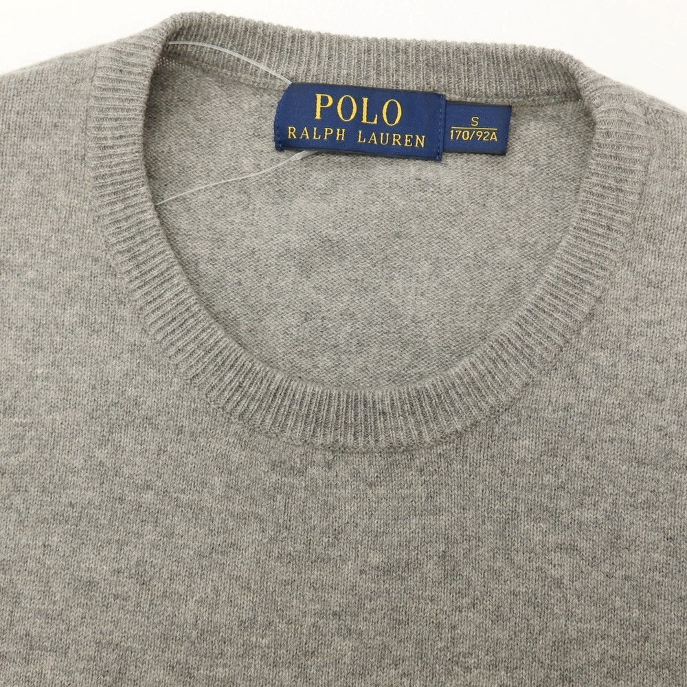 【中古】ポロ ラルフローレン Polo Ralph Lauren ウール クルーネック プルオーバーニット グレー【サイズS】【 状態ランクB 】【 メンズ 】