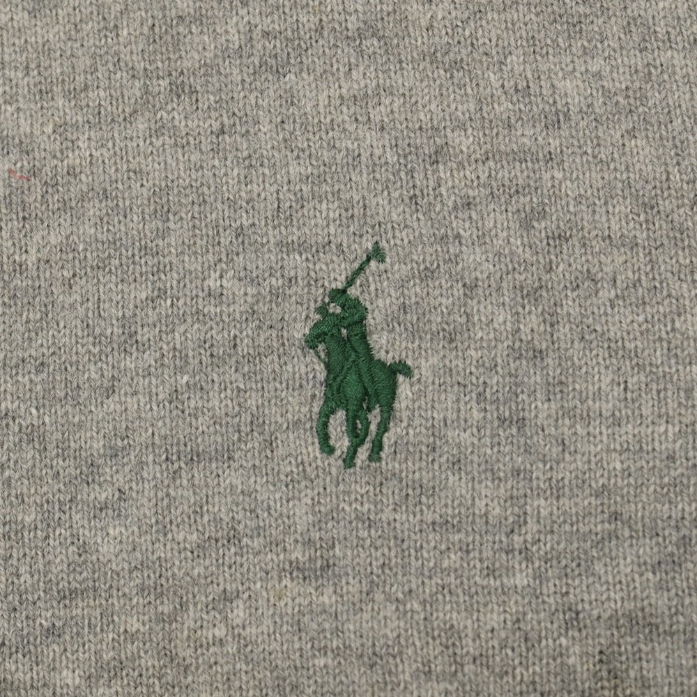 【中古】ポロ ラルフローレン Polo Ralph Lauren ウール クルーネック プルオーバーニット グレー【サイズS】【 状態ランクB 】【 メンズ 】
