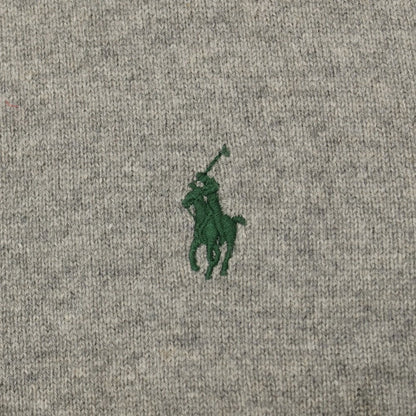 【中古】ポロ ラルフローレン Polo Ralph Lauren ウール クルーネック プルオーバーニット グレー【サイズS】【 状態ランクB 】【 メンズ 】