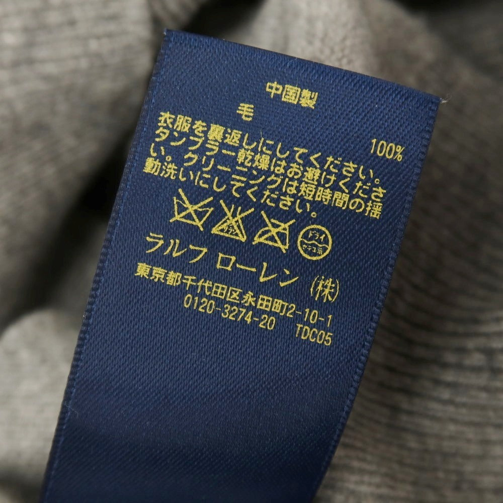 【中古】ポロ ラルフローレン Polo Ralph Lauren ウール クルーネック プルオーバーニット グレー【サイズS】【 状態ランクB 】【 メンズ 】