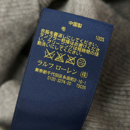 【中古】ポロ ラルフローレン Polo Ralph Lauren ウール クルーネック プルオーバーニット グレー【サイズS】【 状態ランクB 】【 メンズ 】