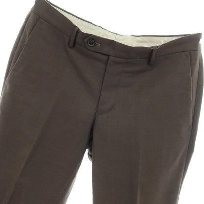 【中古】グリーンレーベルリラクシング green label relaxing ウールポリエステル ドレススラックスパンツ ダークアッシュブラウン系【サイズM】【 状態ランクB 】【 メンズ 】