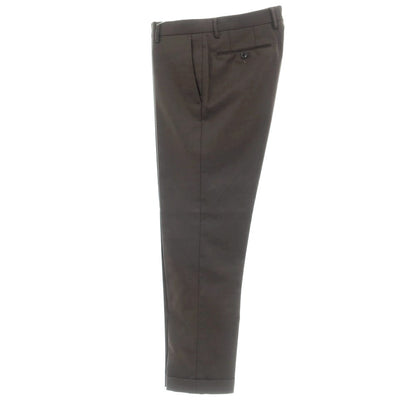 【中古】グリーンレーベルリラクシング green label relaxing ウールポリエステル ドレススラックスパンツ ダークアッシュブラウン系【サイズM】【 状態ランクB 】【 メンズ 】