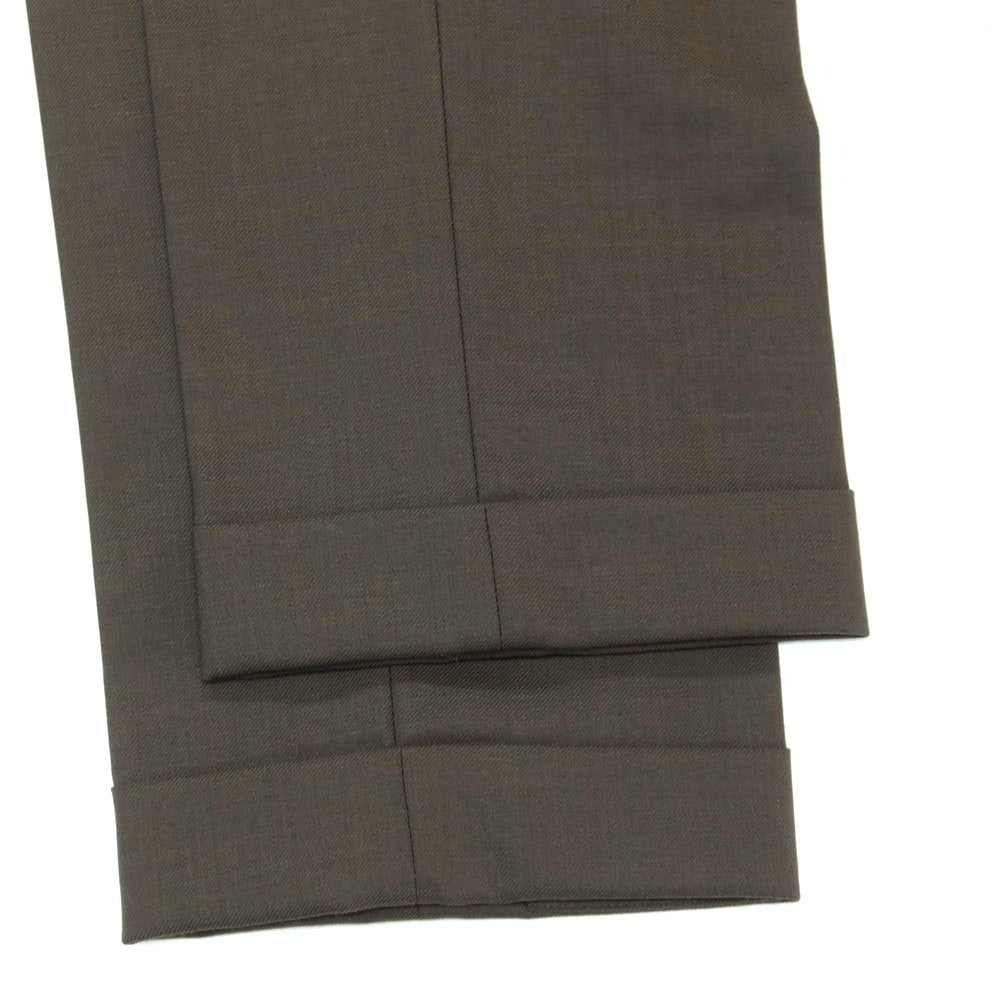 【中古】グリーンレーベルリラクシング green label relaxing ウールポリエステル ドレススラックスパンツ ダークアッシュブラウン系【サイズM】【 状態ランクB 】【 メンズ 】