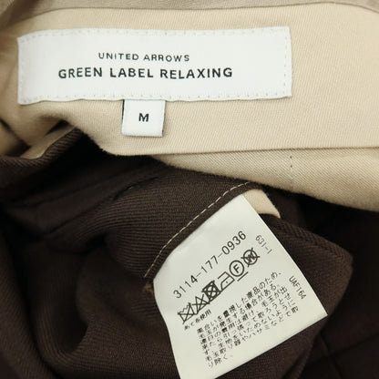 【中古】グリーンレーベルリラクシング green label relaxing ウールポリエステル ドレススラックスパンツ ダークアッシュブラウン系【サイズM】【 状態ランクB 】【 メンズ 】