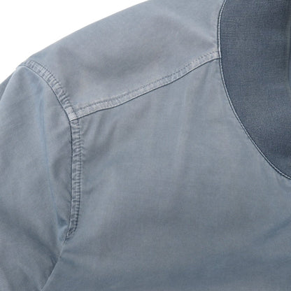 【中古】ブルネロクチネリ Brunello Cucinelli ストレッチ ツイルコットン ボンバージャケット ブルゾン グレイッシュブルー【サイズ50】【 状態ランクD 】【 メンズ 】