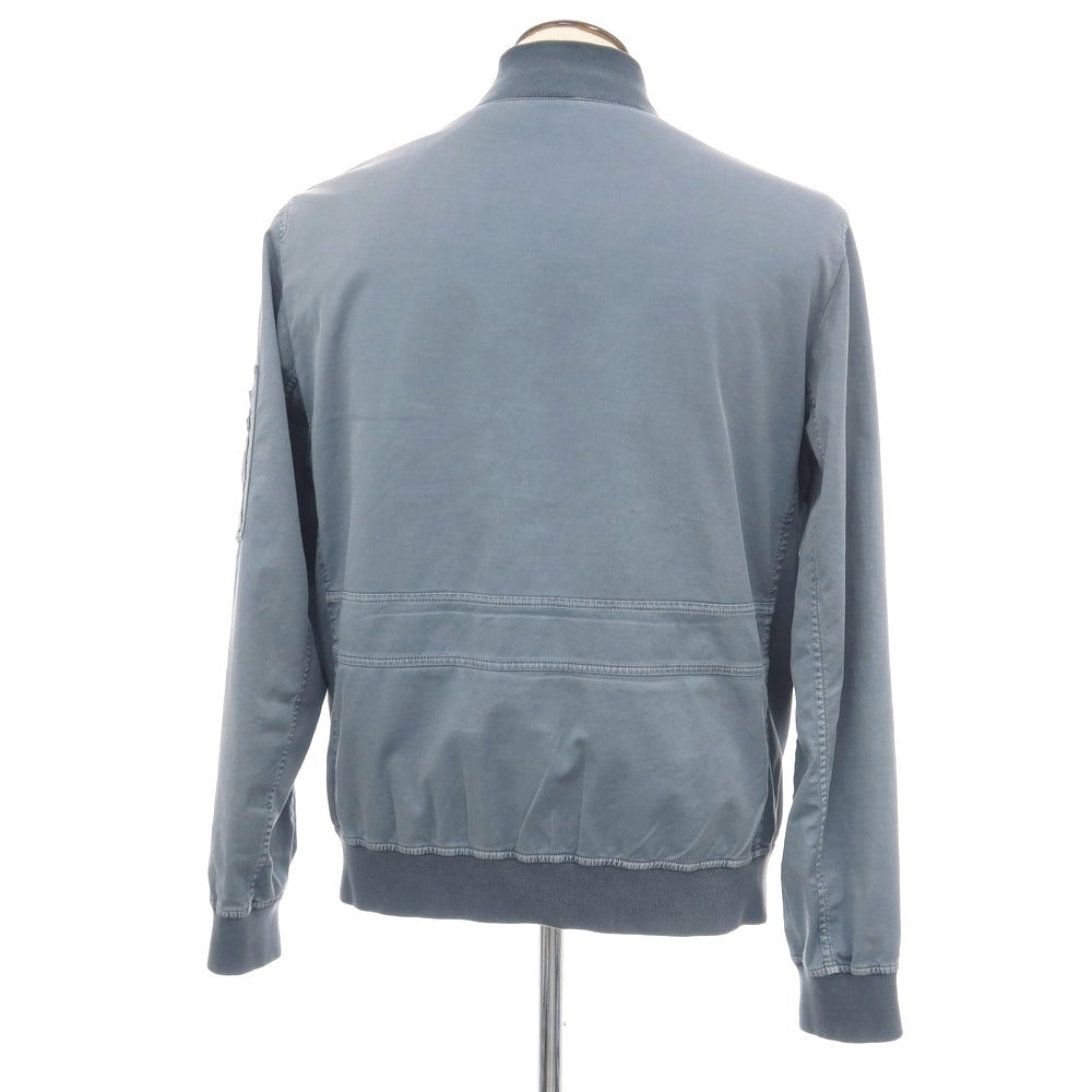 【中古】ブルネロクチネリ Brunello Cucinelli ストレッチ ツイルコットン ボンバージャケット ブルゾン グレイッシュブルー【サイズ50】【 状態ランクD 】【 メンズ 】