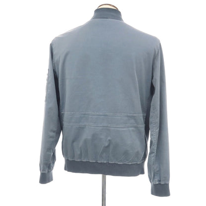 【中古】ブルネロクチネリ Brunello Cucinelli ストレッチ ツイルコットン ボンバージャケット ブルゾン グレイッシュブルー【サイズ50】【 状態ランクD 】【 メンズ 】