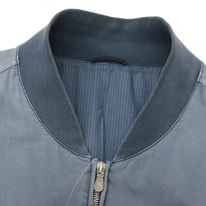 【中古】ブルネロクチネリ Brunello Cucinelli ストレッチ ツイルコットン ボンバージャケット ブルゾン グレイッシュブルー【サイズ50】【 状態ランクD 】【 メンズ 】