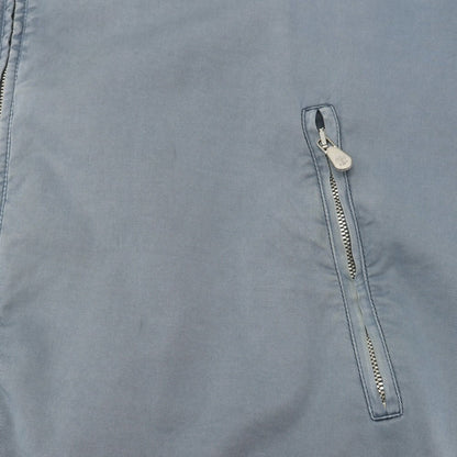【中古】ブルネロクチネリ Brunello Cucinelli ストレッチ ツイルコットン ボンバージャケット ブルゾン グレイッシュブルー【サイズ50】【 状態ランクD 】【 メンズ 】