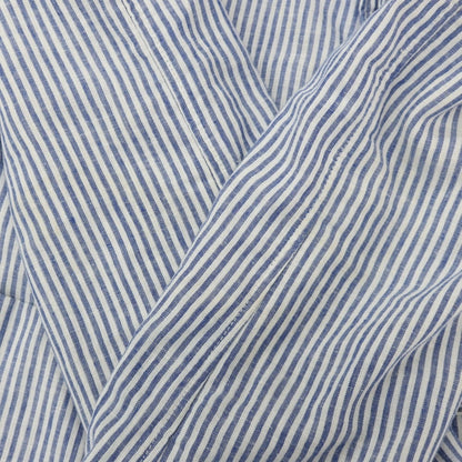 【中古】ラルディーニ LARDINI リネンコットン ストライプ 2B カジュアルジャケット ブルーxホワイト【サイズXL】【 状態ランクD 】【 メンズ 】