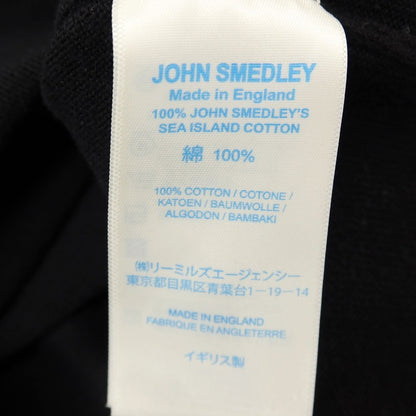 【中古】ジョンスメドレー JOHN SMEDLEY シーアイランドコットン ニット クルーネック 半袖Ｔシャツ ブラック【サイズL】【 状態ランクC 】【 メンズ 】