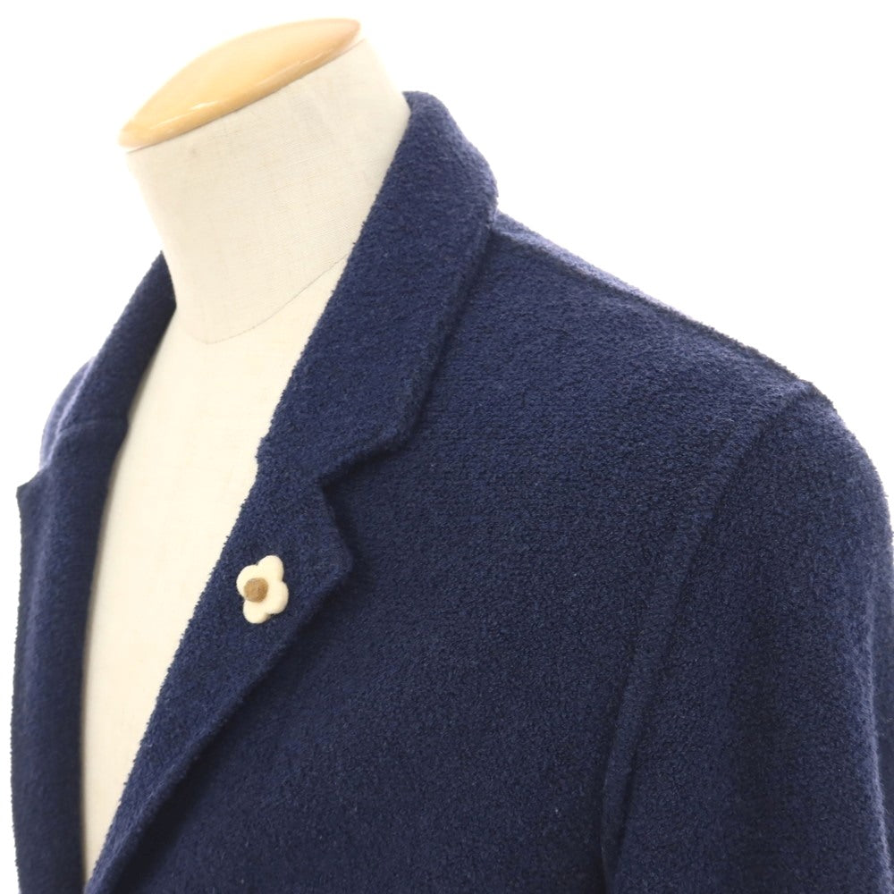 【中古】ラルディーニ LARDINI コットンナイロン 2B ニットジャケット ネイビー【サイズXS】【 状態ランクB 】【 メンズ 】