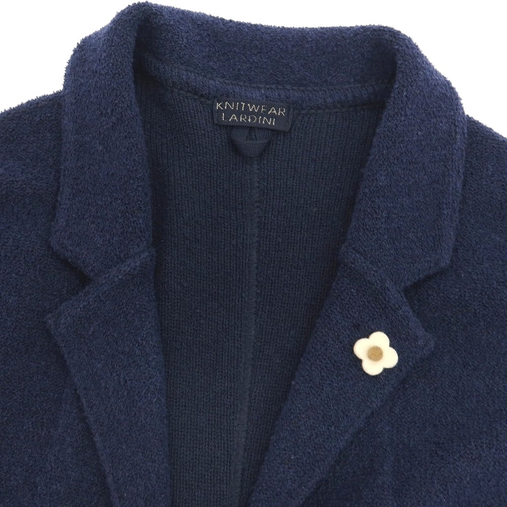 【中古】ラルディーニ LARDINI コットンナイロン 2B ニットジャケット ネイビー【サイズXS】【 状態ランクB 】【 メンズ 】